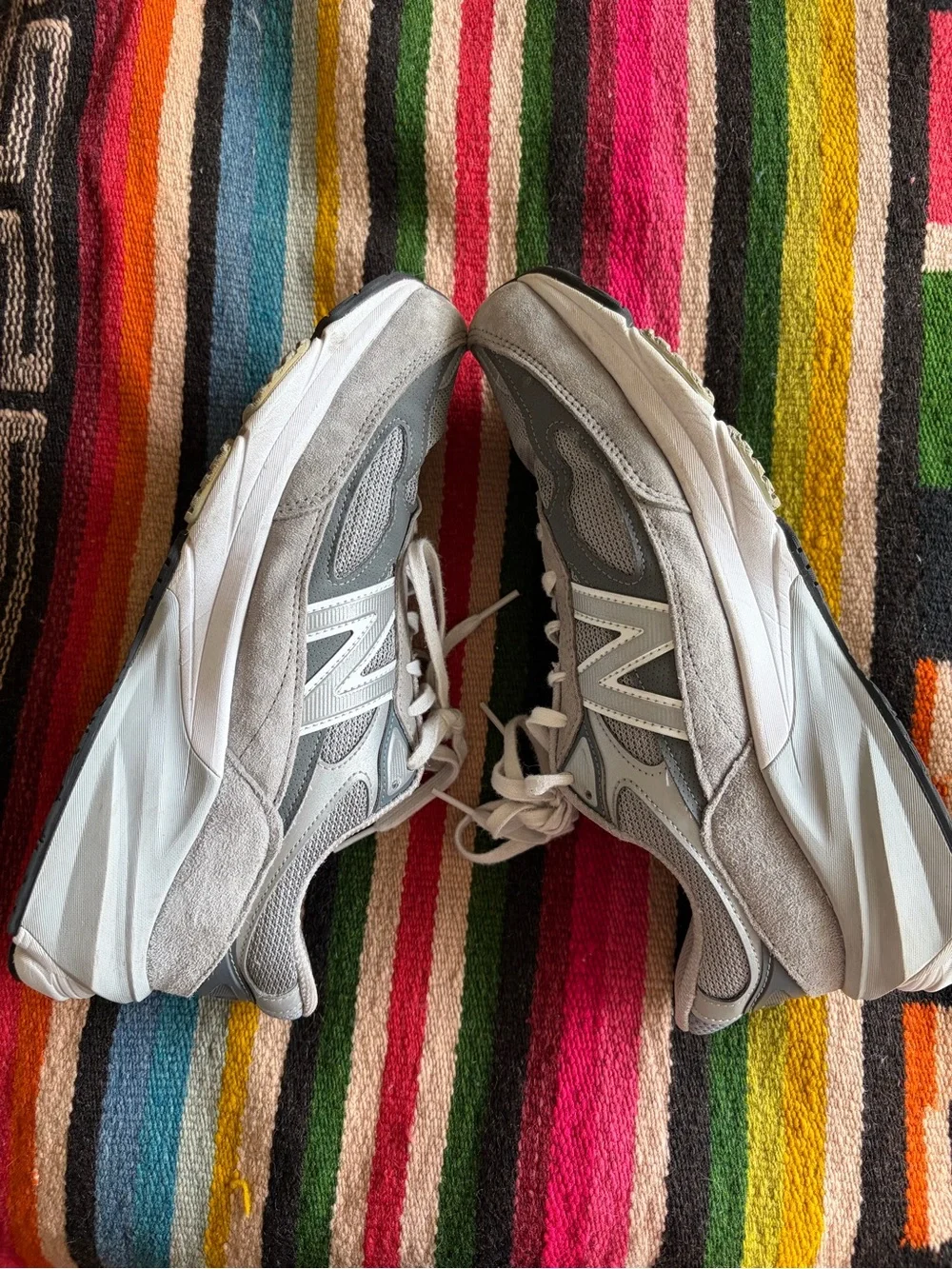 New Balance 999v6 size 10 Gray and White Suede-Trim Athletic Sneaker 4E